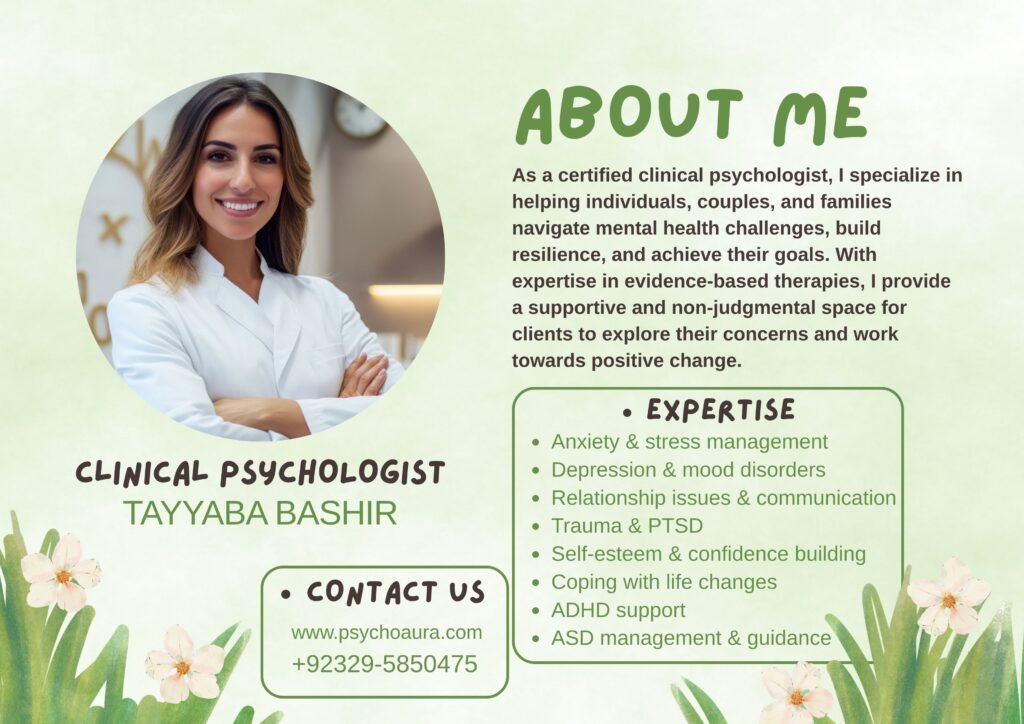 Ms Tayyaba Bashir (Clinical Psychologist)